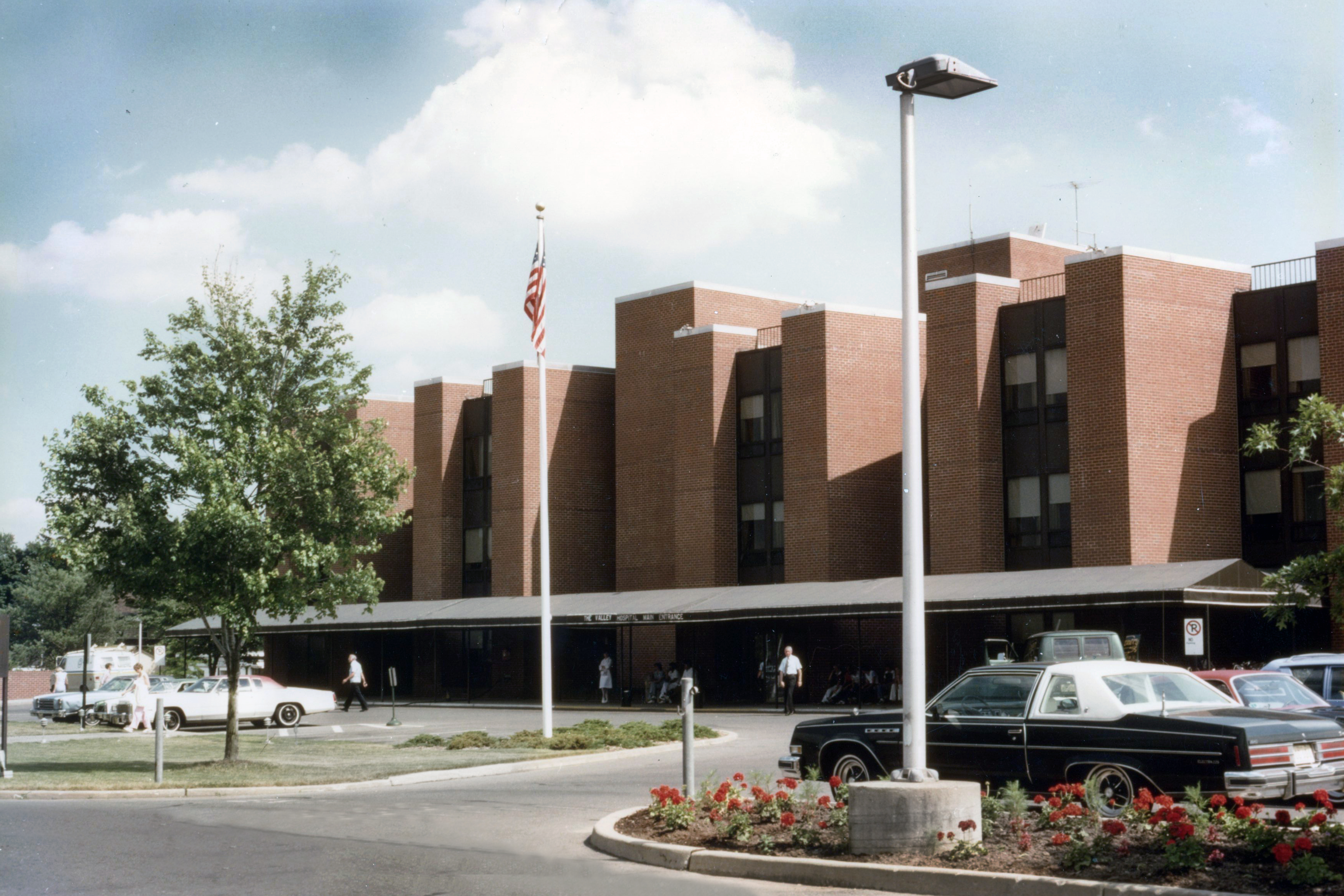 Exterior of The Valley Hospital in the 1970s