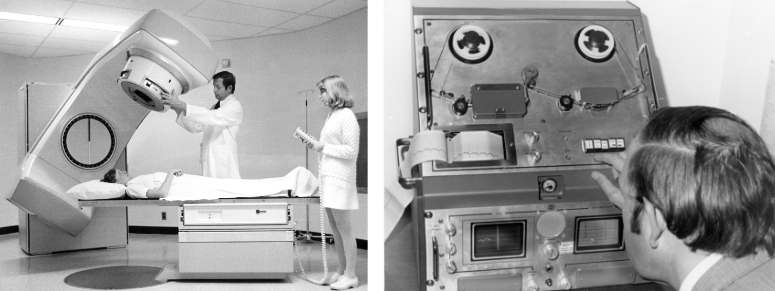 Radiation suite and EKG at The Valley Hospital in the 1970s