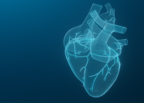 blue graphic of heart