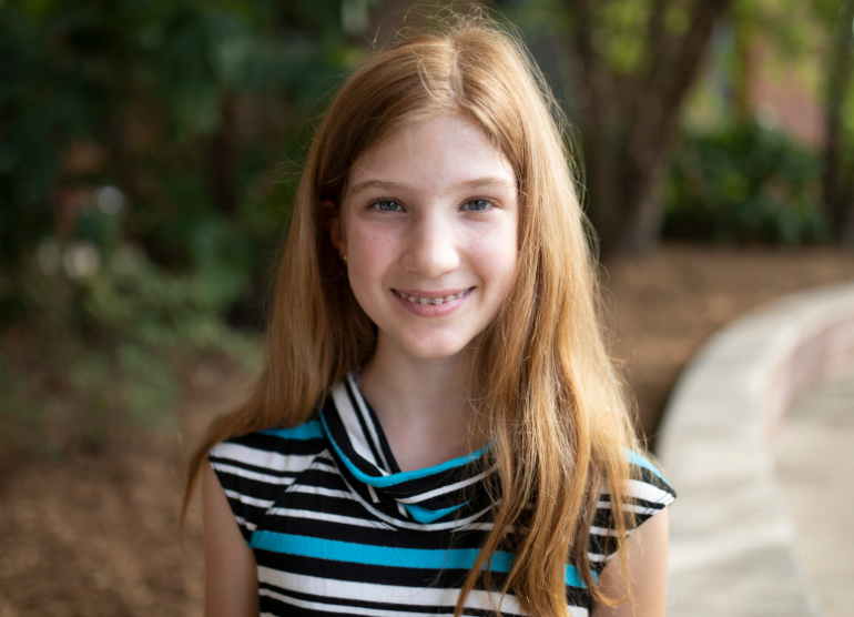 little girl with red hair