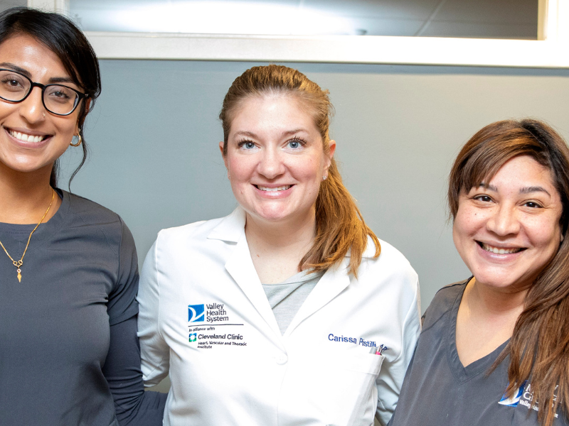 three electrophysiology nurses