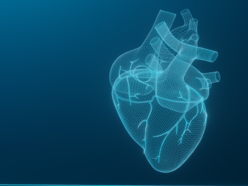 blue graphic of heart